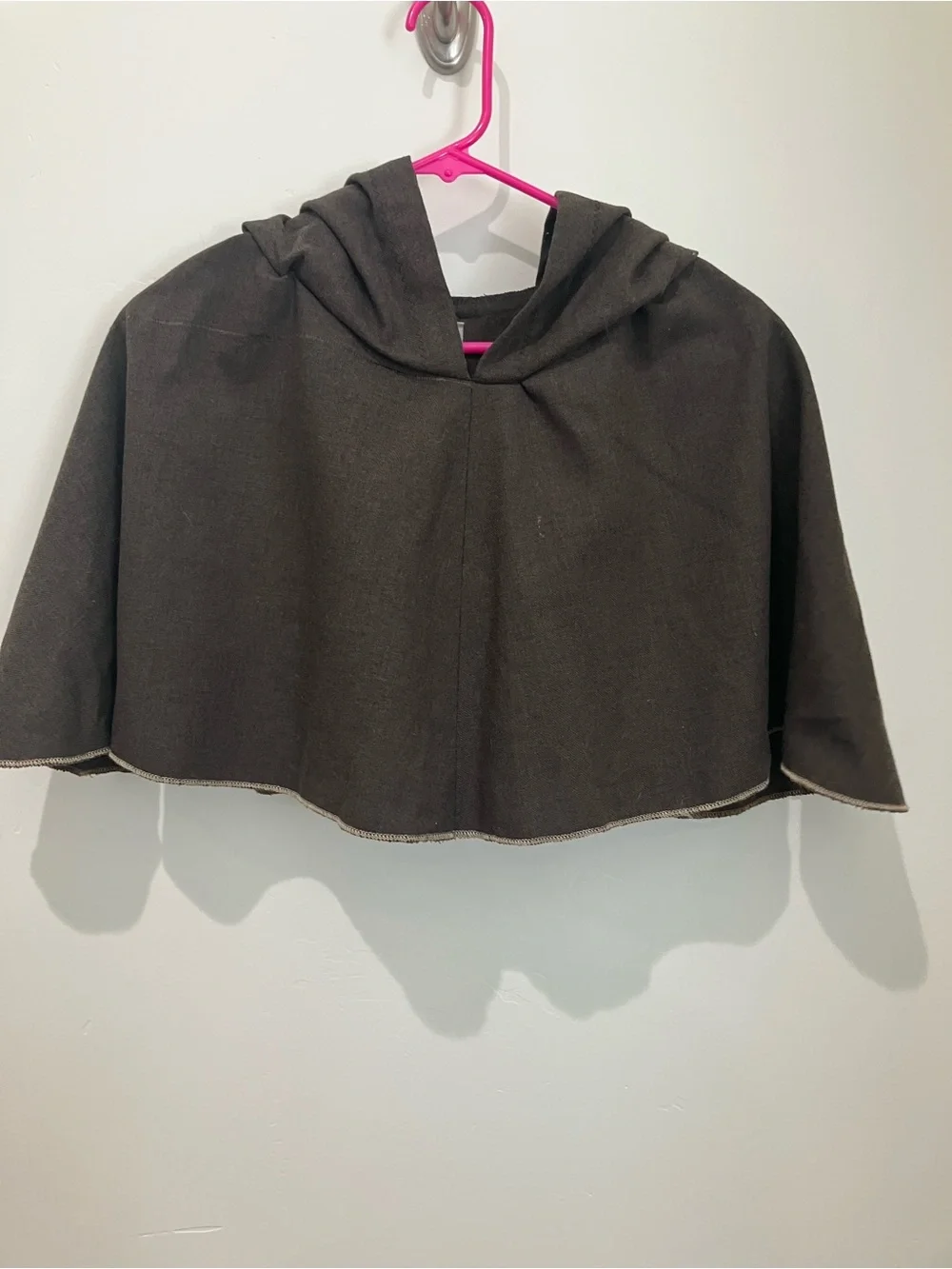 Kids Hooded Theater Cape in Dark Brown
